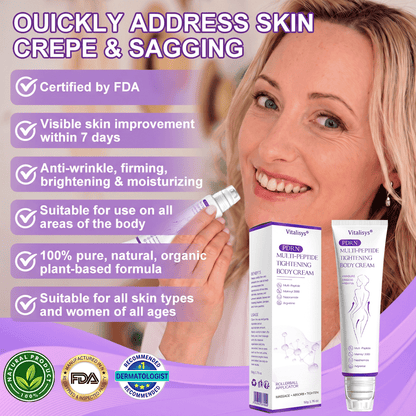 🏆FDA Official: Vitalisys® PDRN Multi-Peptide Massaging Body Roller Cream- Anti-aging, Hydrating, Skin Firming & Lifting, Skin Repair, Even Tone, Acne and Dark Spot Treatment, Wart and Mole Removal, and Psoriasis Relief.