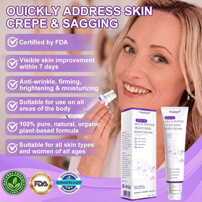 Vitalisys®🇺🇸PDRN Multi-Peptide Massaging Body Roller Cream- Anti-aging, Hydrating, Skin Firming & Lifting, Skin Repair, Even Tone, Acne and Dark Spot Treatment, Wart and Mole Removal, and Psoriasis Relief