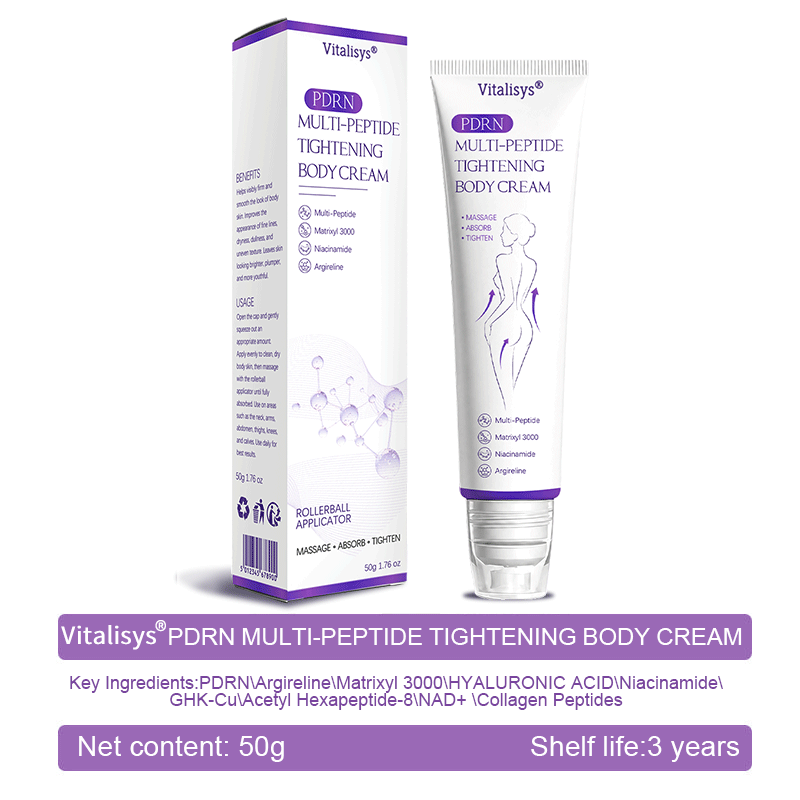 🏆FDA Official: Vitalisys® PDRN Multi-Peptide Massaging Body Roller Cream- Anti-aging, Hydrating, Skin Firming & Lifting, Skin Repair, Even Tone, Acne and Dark Spot Treatment, Wart and Mole Removal, and Psoriasis Relief.