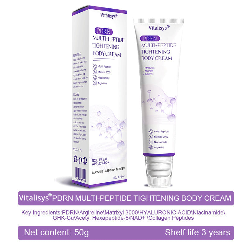 Vitalisys®🇺🇸PDRN Multi-Peptide Massaging Body Roller Cream- Anti-aging, Hydrating, Skin Firming & Lifting, Skin Repair, Even Tone, Acne and Dark Spot Treatment, Wart and Mole Removal, and Psoriasis Relief