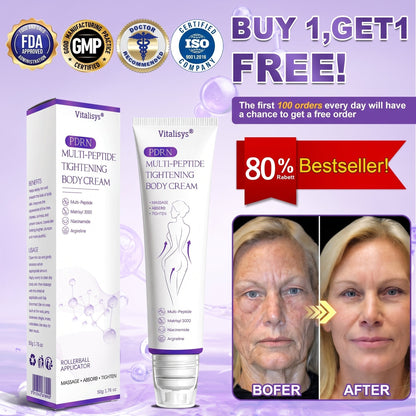 🏆FDA Official: Vitalisys® PDRN Multi-Peptide Massaging Body Roller Cream- Anti-aging, Hydrating, Skin Firming & Lifting, Skin Repair, Even Tone, Acne and Dark Spot Treatment, Wart and Mole Removal, and Psoriasis Relief.