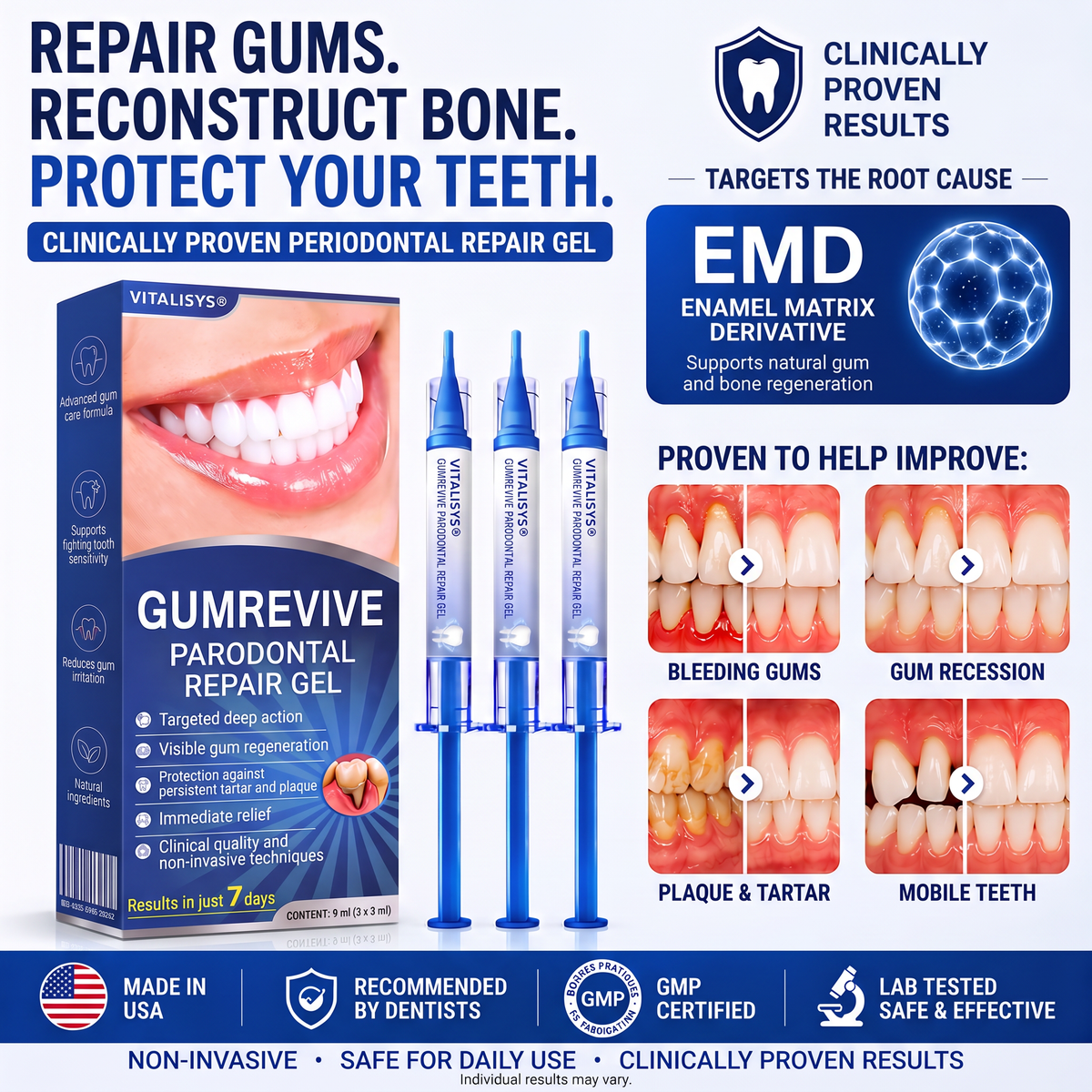 🇺🇸 VITALISYS®🦷 𝑮𝒖𝒎𝑹𝒆𝒗𝒊𝒗𝒆 Gum & Periodontal Care Gel🍇