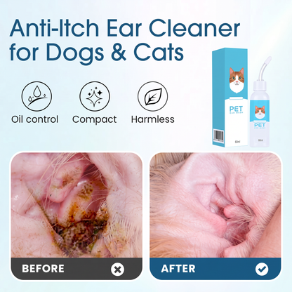 🐶🐱| 💎Vitalisys® Advanced Pet Ear Cleaner & Itch Relief Drops — Gentle Ear Wax Removal, Odor Eliminator, Yeast & Mite Infection Soothing, Anti-Inflammatory & Daily Ear Care for Dogs & Cats 👂
