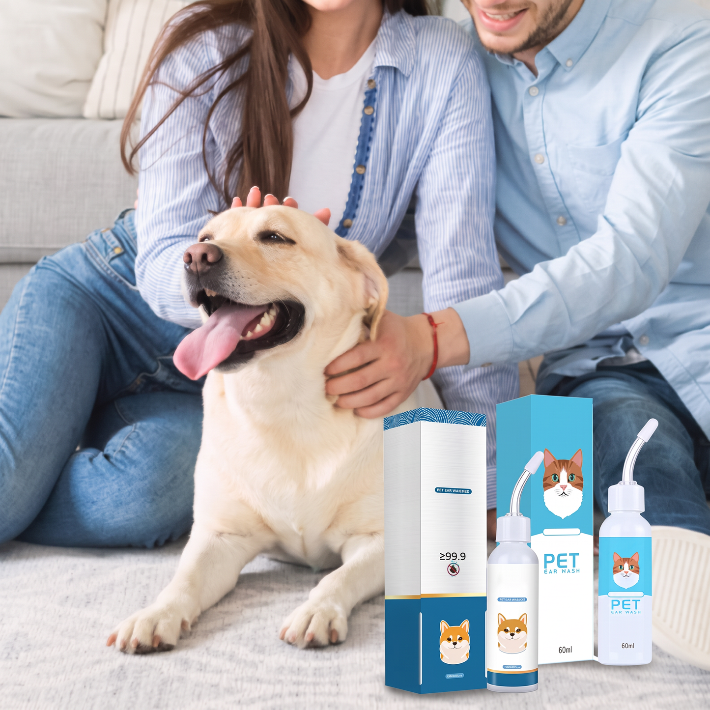🐶🐱 |🔥 Vitalisys® Advanced Pet Ear Cleaner & Itch Relief Drops — Gentle Ear Wax Removal, Odor Eliminator, Yeast & Mite Infection Soothing, Anti-Inflammatory & Daily Ear Care for Dogs & Cats 👂